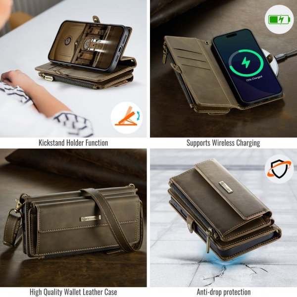 CaseMe iPhone 16 Pro C39-sarjan suojakotelo, ruskea