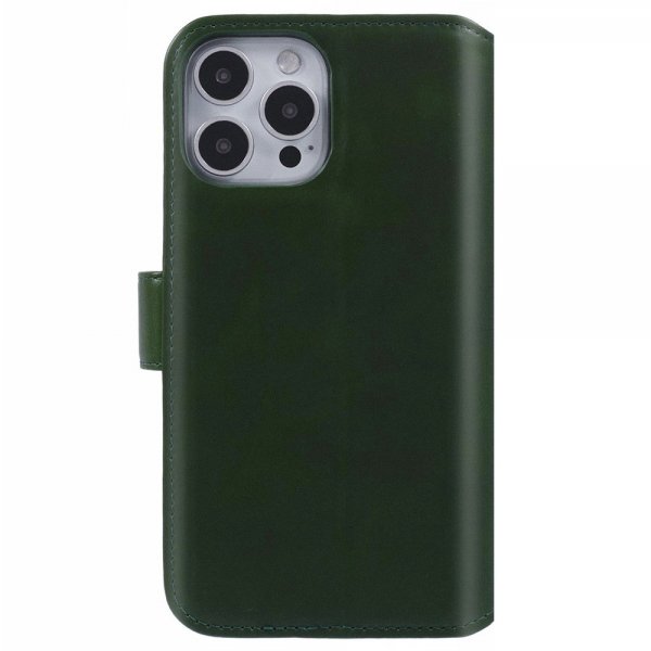 Nordic Covers iPhone 16 Pro Essential Leather Juniper Green -suojakotelo