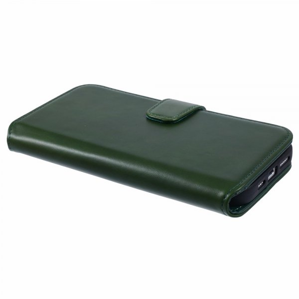 Nordic Covers iPhone 16 Pro Essential Leather Juniper Green -suojakotelo