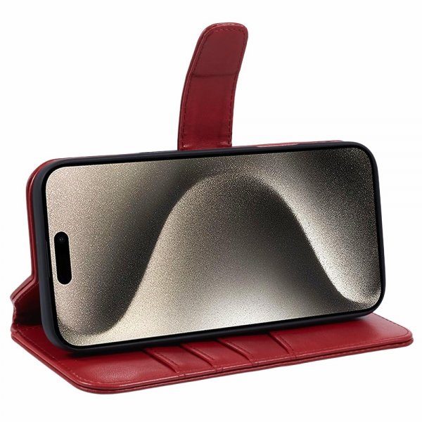 Nordic Covers iPhone 16 Pro Essential Leather -suojakotelo, Poppy Red
