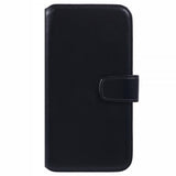 Nordic Covers iPhone 16 Pro Essential Leather -kotelo, Raven Black
