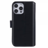 Nordic Covers iPhone 16 Pro Essential Leather -kotelo, Raven Black