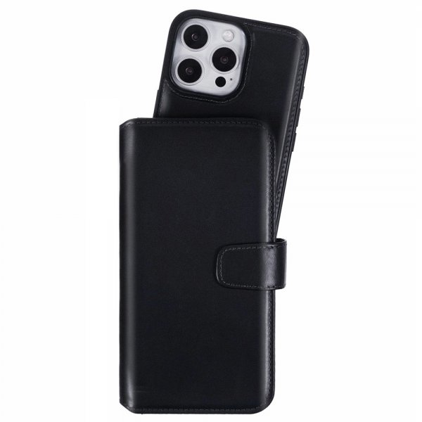 Nordic Covers iPhone 16 Pro -suojakuori MagLeather Raven Black