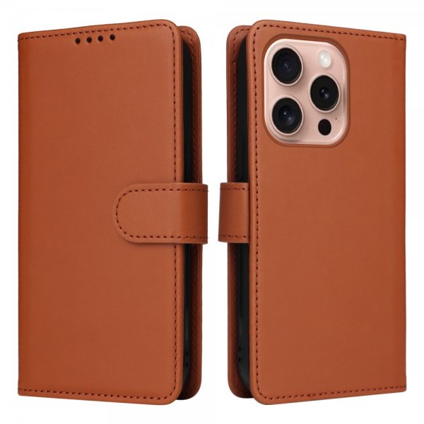Betopnice iPhone 16 Pro -kuori irrotettavalla kuorella 005 Ruskea