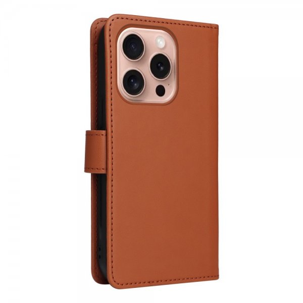 Betopnice iPhone 16 Pro -kuori irrotettavalla kuorella 005 Ruskea