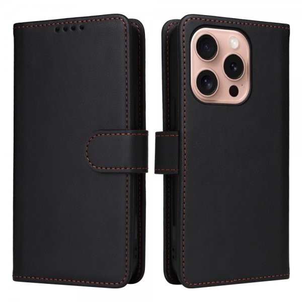 Betopnice iPhone 16 Pro -kuori irrotettavalla suojuksella 005 Musta