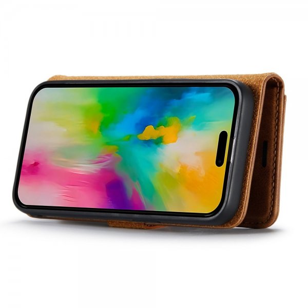 Dg.Ming iPhone 16 Pro Kotelo irrotettavalla kuorella Ruskea