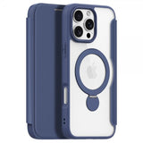Dux Ducis iPhone 16 Pro -suojakuori Skin X Pro Series -jalustalla ja MagSafella, sininen