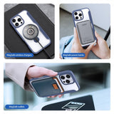 Dux Ducis iPhone 16 Pro -suojakuori Skin X Pro Series -jalustalla ja MagSafella, sininen