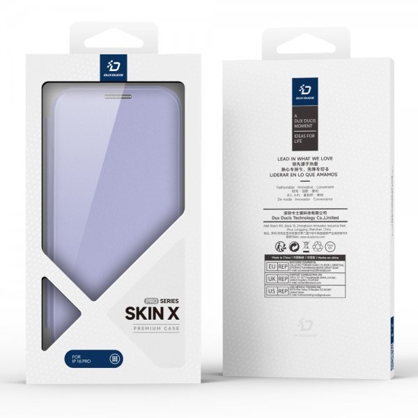 Dux Ducis iPhone 16 Pro -kuori Skin X Pro Series Kickstand MagSafe violetti