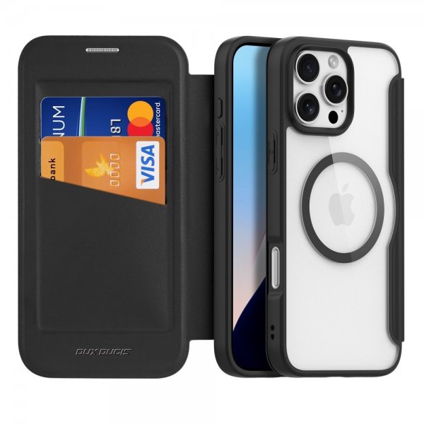 Dux Ducis iPhone 16 Pro -kuori, Skin X Pro Series MagSafe, musta