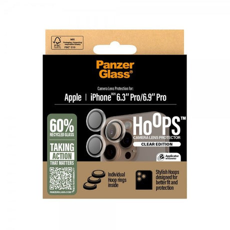 PanzerGlass iPhone 16 Pro/iPhone 16 Pro Max kamerans linssisuojus Hoops läpinäkyvä