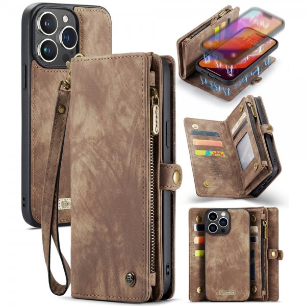 CaseMe iPhone 16 Pro Max Kotelo 008 Series Irrotettava Kuori Ruskea