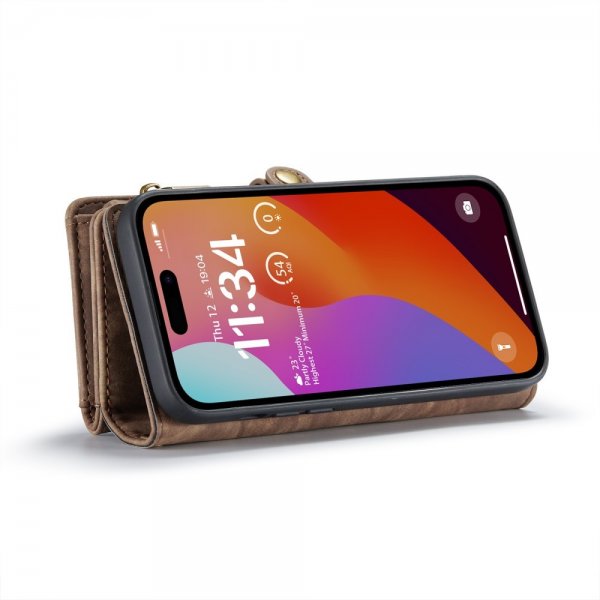 CaseMe iPhone 16 Pro Max Kotelo 008 Series Irrotettava Kuori Ruskea