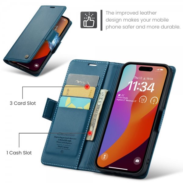 CaseMe iPhone 16 Pro Max -kotelo 023-sarja Sininen