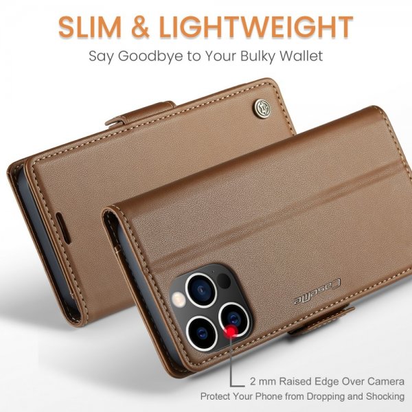 CaseMe iPhone 16 Pro Max Kotelo 023 Series Ruskea