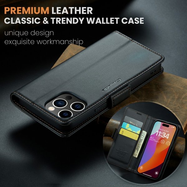 CaseMe iPhone 16 Pro Max -suojakotelo, 023 Series, musta