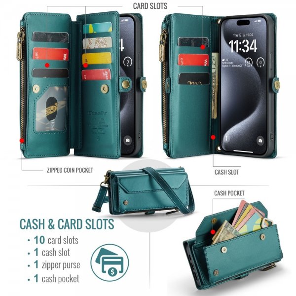 CaseMe iPhone 16 Pro Max C36 Series Kotelo Vihreä