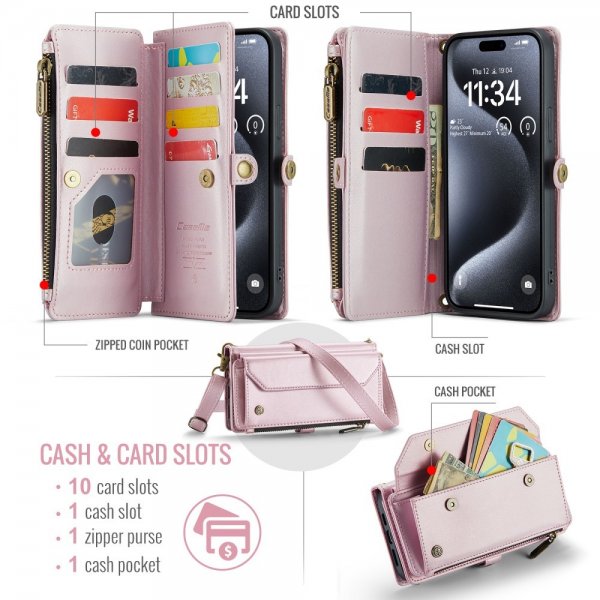CaseMe iPhone 16 Pro Max -kotelo C36 Series Pinkki