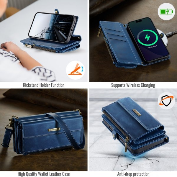 CaseMe iPhone 16 Pro Max C39 -sarjan kotelo, sininen