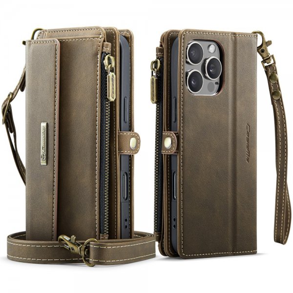 CaseMe iPhone 16 Pro Max -kotelo C39 Series Ruskea