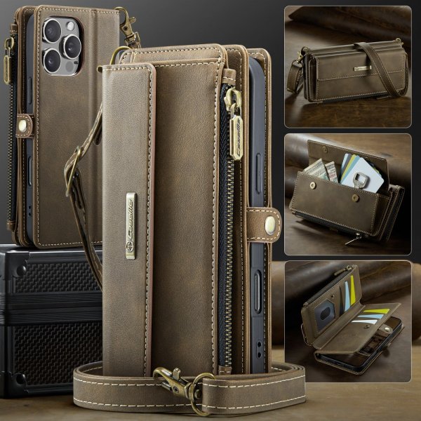 CaseMe iPhone 16 Pro Max -kotelo C39 Series Ruskea