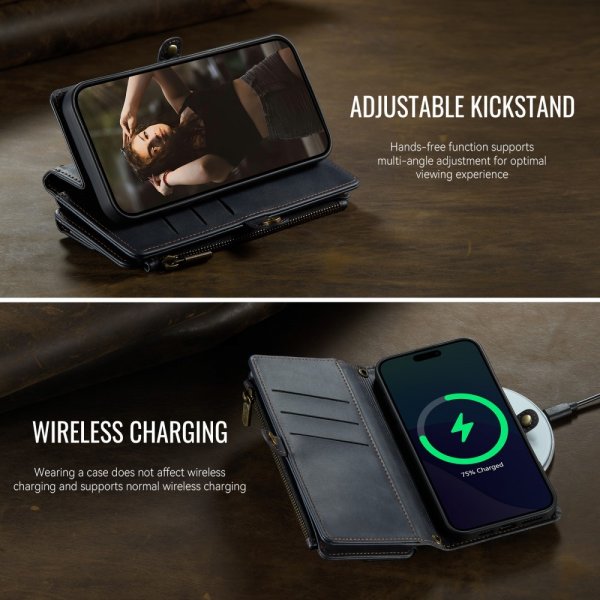 CaseMe iPhone 16 Pro Max -suojakotelo C39 Series Musta