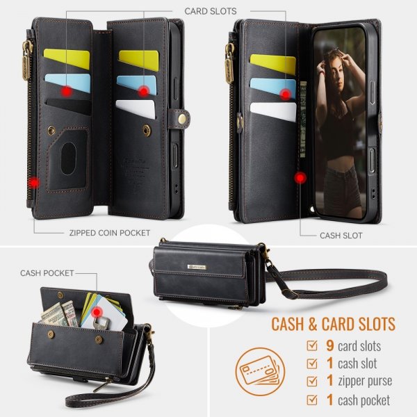 CaseMe iPhone 16 Pro Max -suojakotelo C39 Series Musta
