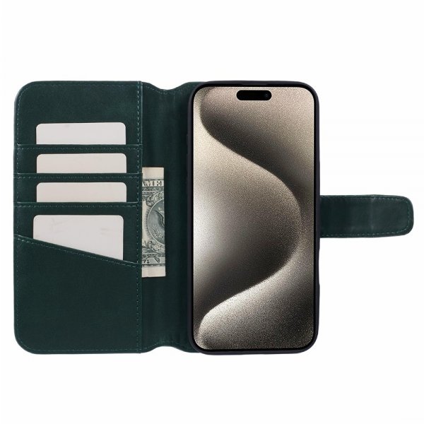 Nordic Covers iPhone 16 Pro Max Essential Leather Juniper Green -kotelo