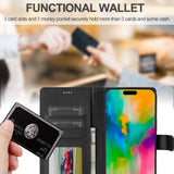 Lc.Imeeke iPhone 16 Pro Max -suojakuori korttipaikalla ja jalustatoiminnolla, musta