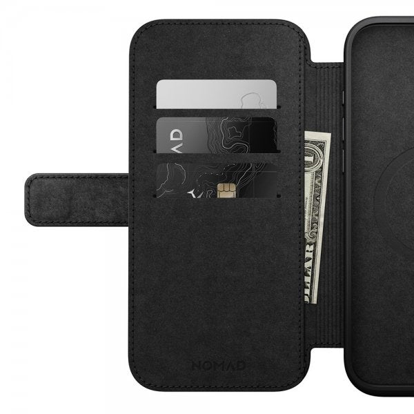 Nomad iPhone 16 Pro Max Modern Leather Folio -suojakotelo, English Tan