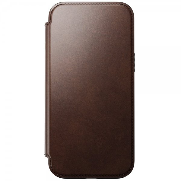 Nomad iPhone 16 Pro Max -kotelo, Modern Leather Folio, Horween Rustic Brown