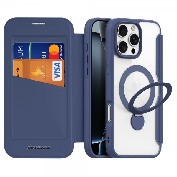 Dux Ducis iPhone 16 Pro Max Suojakotelo Skin X Pro Series Jalusta MagSafe Sininen
