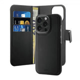 Puro iPhone 16 Pro Max kotelo lompakolla irrotettava 2-in-1 musta