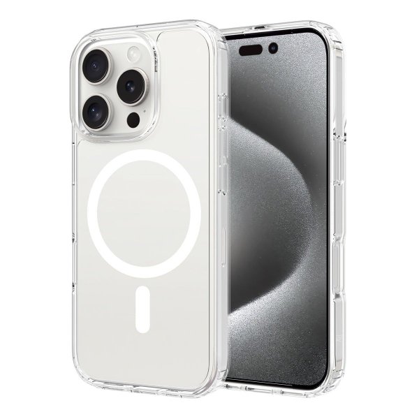Rvelon iPhone 16 Pro Max Kuoret TPU MagSafe Läpinäkyvä
