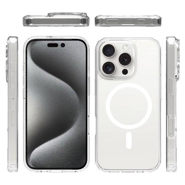 Rvelon iPhone 16 Pro Max Kuoret TPU MagSafe Läpinäkyvä