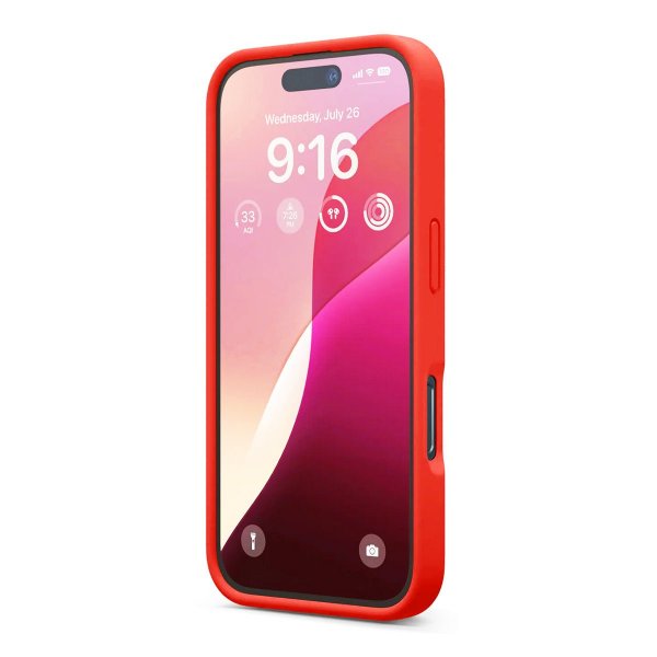 Rvelon iPhone 16 Pro Max Silikonikuori Punainen