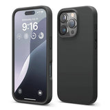 Rvelon iPhone 16 Pro Max Kuori Silikoni Musta
