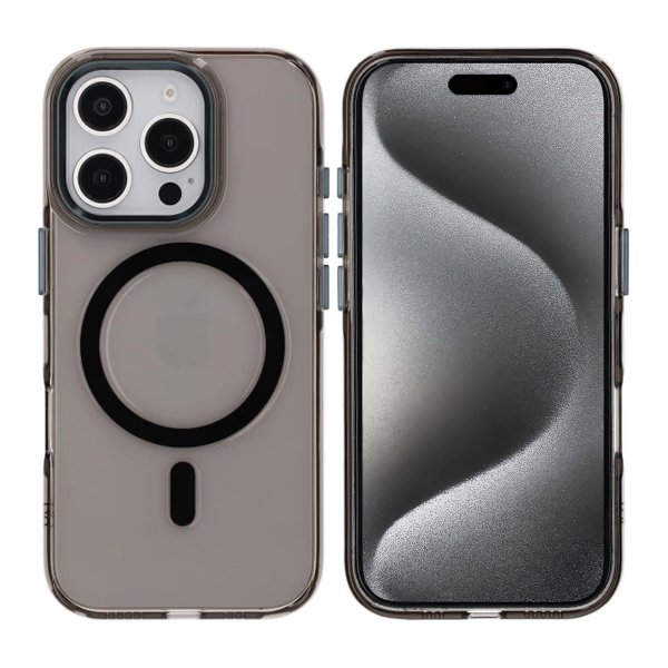 Rvelon iPhone 16 Pro Max Kuori TPU MagSafe Musta
