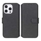 Rvelon iPhone 16 Pro Max Kotelo Aitoa nahkaa Korttitaskut Musta