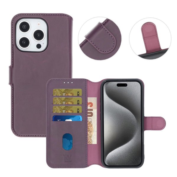 Rvelon iPhone 16 Pro Max -kotelo, magneettinen, irrotettava, violetti