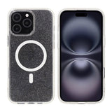 Rvelon iPhone 16 Pro Max Kuori Glitter MagSafe Valkoinen