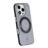 Rvelon iPhone 16 Pro Max -suojakuori, jossa pyörivä MagSafe-jalusta, musta
