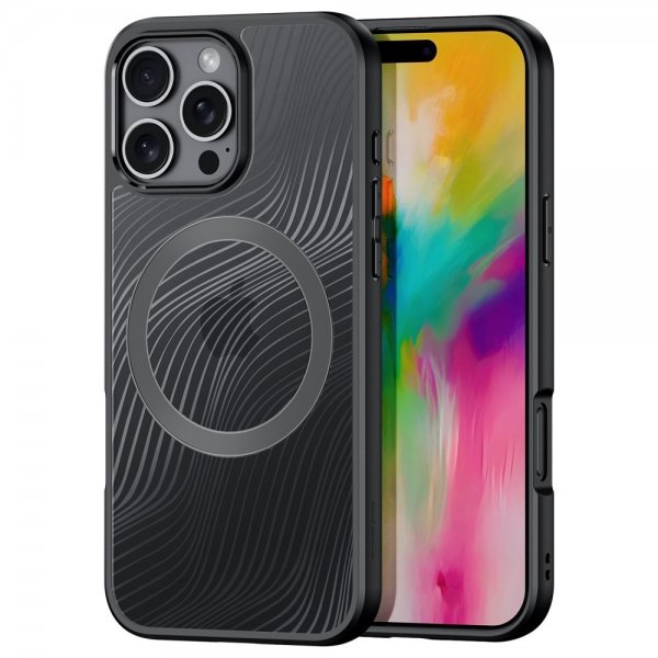 Dux Ducis iPhone 16 Pro Max -suojakuori Aimo Series MagSafe Musta