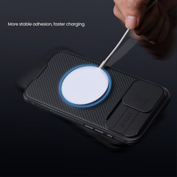 Nillkin iPhone 16 Pro Max -suojakuori CamShield Pro MagSafe Sininen