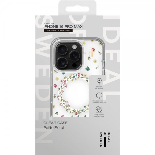 Ideal of Sweden iPhone 16 Pro Max -kuori Clear Case MagSafe Petite Floral