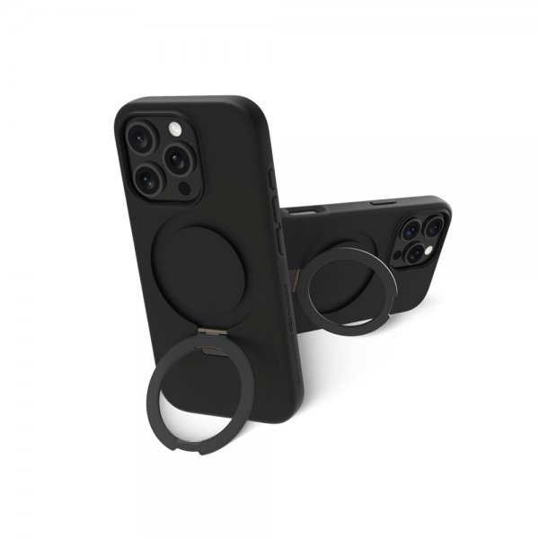 dbramante1928 iPhone 16 Pro Max -kuori Iceland Ultra D3O MagSafe Kickstand Musta