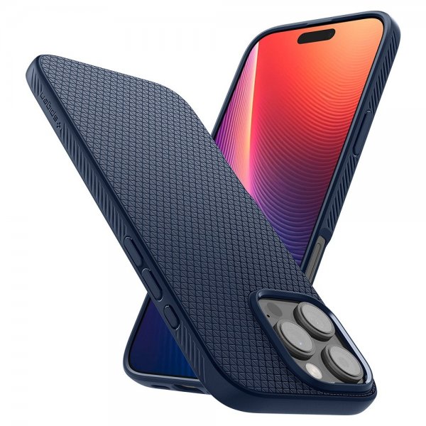 Spigen iPhone 16 Pro Max -kuori Liquid Air Navy Blue
