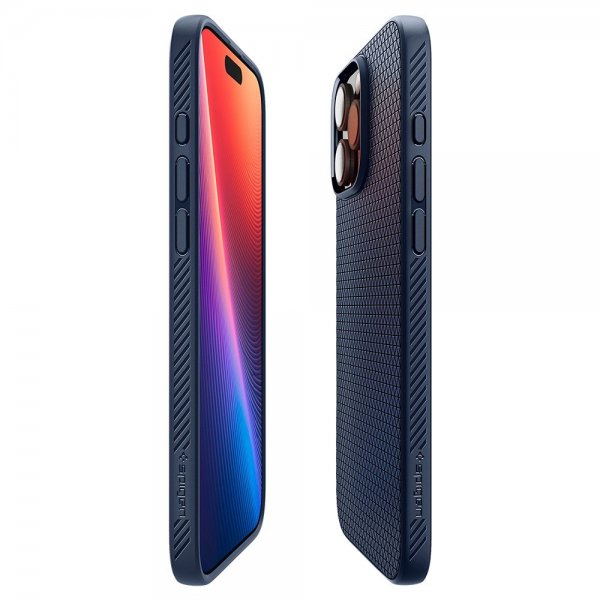 Spigen iPhone 16 Pro Max -kuori Liquid Air Navy Blue