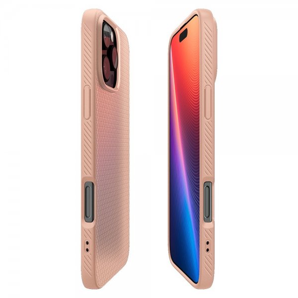 Spigen iPhone 16 Pro Max -suojakuori Liquid Air Rose Titanium